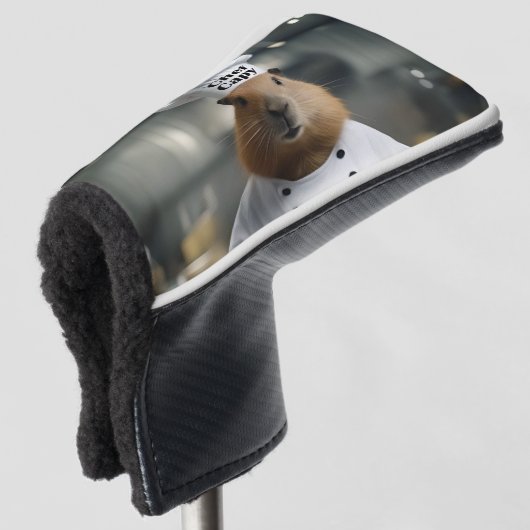Grappige Capybara Chef, Golf Putter Hoesje, Golfheadcover (3/4 voorkant)