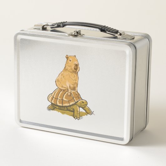 Grappige Capybara Dier Schildpad Schattige Capybar (Voorkant)