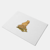 Grappige Capybara Dier Schildpad Schattige Capybar Deurmat (Schuin)