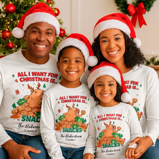 Grappige Capybara  familienaam Vakantie T-shirt