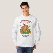 Grappige Capybara  familienaam Vakantie T-shirt (Voorkant volledig)