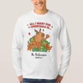 Grappige Capybara  familienaam Vakantie T-shirt (Voorkant)