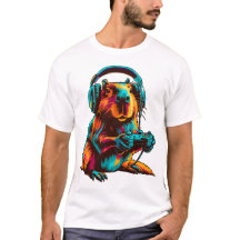 Grappige Capybara Gamer Gaming Videogames Grafisch