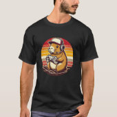 Grappige Capybara Gaming Videogames Retro T-shirt (Voorkant)
