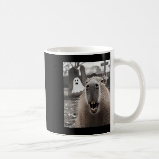Grappige Capybara Geest Halloween Kostuum Capybara Koffiemok (Rechts)