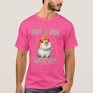Grappige Capybara, gewoon een meisje, die van dier T-shirt