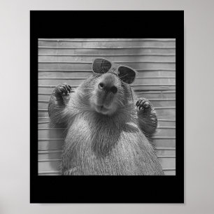 Grappige Capybara Gifts Cool Capybara Selfie Manne Poster