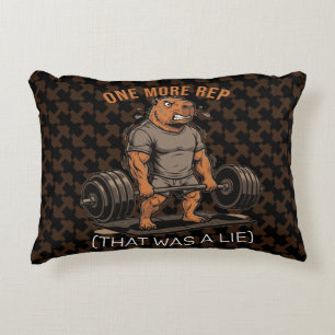 Grappige Capybara Gym Nog Eén Herhaling Dat Was Ee Accent Kussen