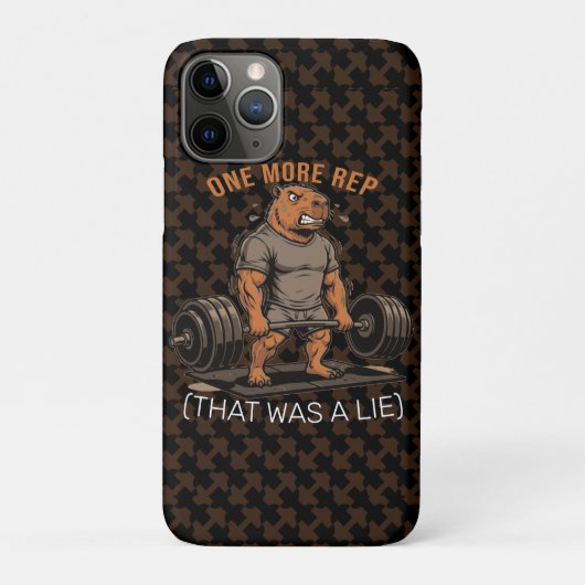 Grappige Capybara Gym Nog Eén Herhaling Dat Was Ee Case-Mate iPhone Case (Achterkant)
