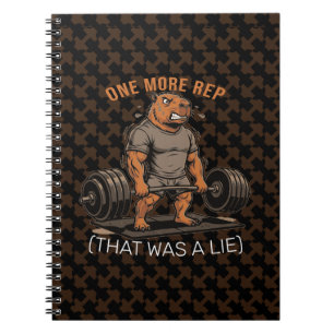 Grappige Capybara Gym Nog Eén Herhaling Dat Was Ee Notitieboek