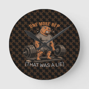 Grappige Capybara Gym Nog Eén Herhaling Dat Was Ee Ronde Klok