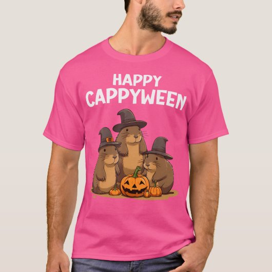 Grappige Capybara Halloween Capyween Capybara T-shirt (Voorkant)