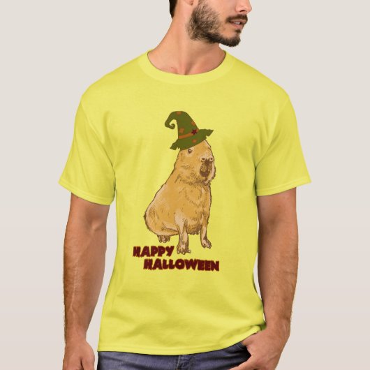 Grappige Capybara - Halloween Knaagdier T-shirt (Voorkant)