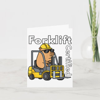 Grappige capybara heftruck gecertificeerde operato kaart