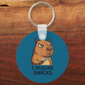 Grappige Capybara Ik Heb Snacks Nodig Mannen Vrouw Sleutelhanger (Voorkant)