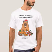 Grappige Capybara Kerst (Persoonlijk) T-shirt (Voorkant)