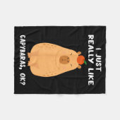 Grappige Capybara Kunst Voor Mannen Vrouwen Kinder Fleece Deken (Voorkant (Horizontaal))