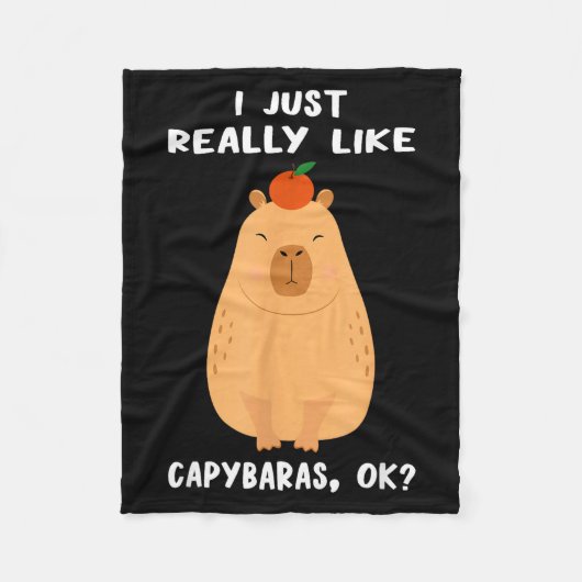 Grappige Capybara Kunst Voor Mannen Vrouwen Kinder Fleece Deken (Voorkant)