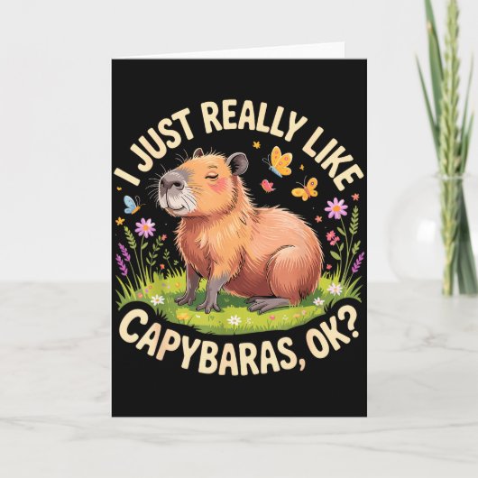 Grappige Capybara Kunst Voor Mannen Vrouwen Kinder Kaart (Voorkant)