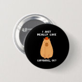Grappige Capybara Kunst Voor Mannen Vrouwen Kinder Ronde Button 5,7 Cm (Voorkant /achterkant)