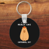 Grappige Capybara Kunst Voor Mannen Vrouwen Kinder Sleutelhanger (Voorkant)