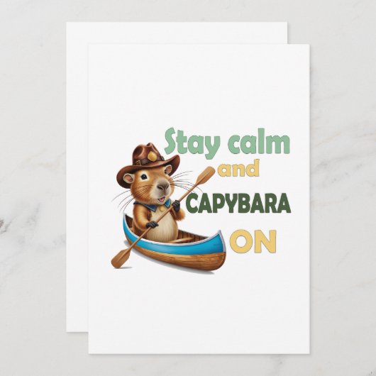 Grappige Capybara liefhebbers cadeau ,schattige Ca Kaart (Voorkant / Achterkant)