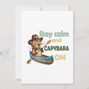Grappige Capybara liefhebbers cadeau ,schattige Ca Kaart