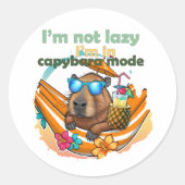 Grappige Capybara liefhebbers cadeau ,schattige Ca Ronde Sticker (Voorkant)