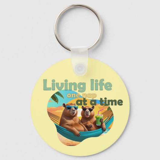 Grappige Capybara liefhebbers cadeau ,schattige Ca Sleutelhanger (Voorkant)