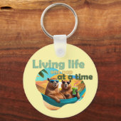 Grappige Capybara liefhebbers cadeau ,schattige Ca Sleutelhanger (Achterkant)