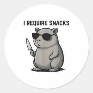 Grappige Capybara-liefhebbers schattige dierlijke Ronde Sticker