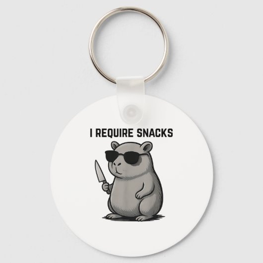 Grappige Capybara-liefhebbers schattige dierlijke Sleutelhanger (Voorkant)