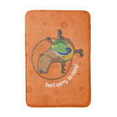 Grappige Capybara Maak je geen zorgen over Cappy C Badmat (Voorkant Verticaal)