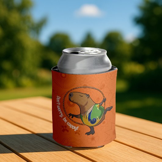 Grappige Capybara Maak je geen zorgen over Cappy C Blikjeskoeler