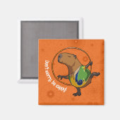 Grappige Capybara Maak je geen zorgen over Cappy C Magneet (Voorkant / Achterkant)