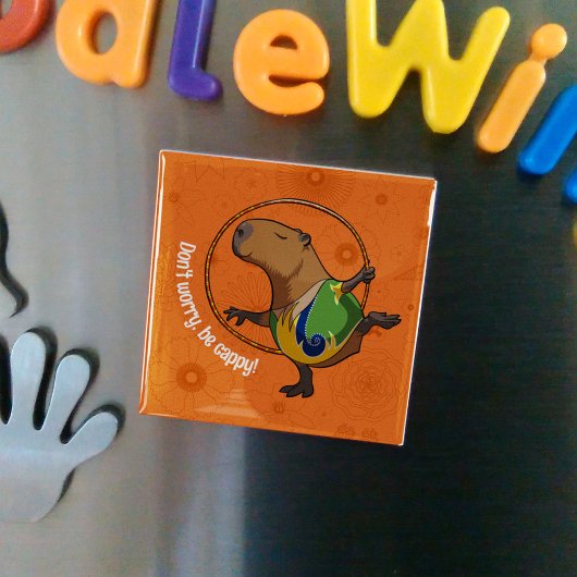 Grappige Capybara Maak je geen zorgen over Cappy C Magneet