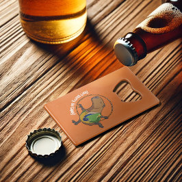 Grappige Capybara Maak je geen zorgen Wees gelukki Creditkaart Flessenopener