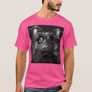 Grappige Capybara met UFO's T-shirt