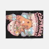 Grappige capybara noedel ramen kawaii capybara die fleece deken (Voorkant (Horizontaal))