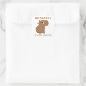 Grappige Capybara op Maat Vierkante Sticker (Tas)