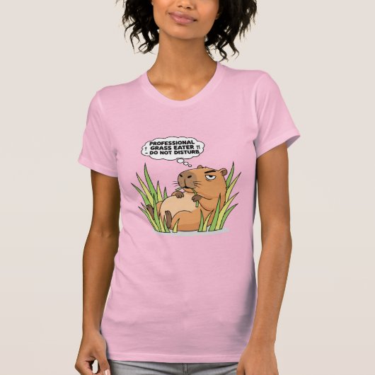 Grappige Capybara "Professionele graseter T-shirt (Voorkant)