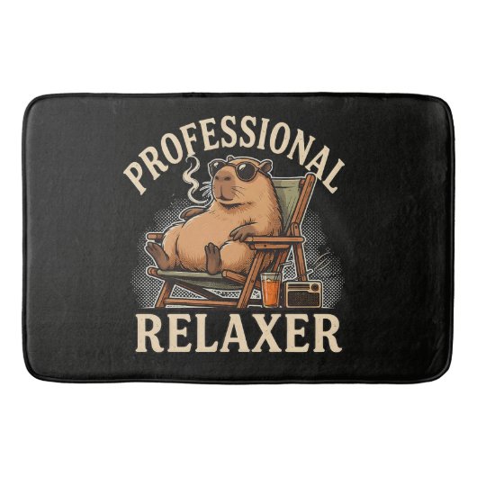 Grappige Capybara Professionele Ontspanner Badmat (Voorkant)