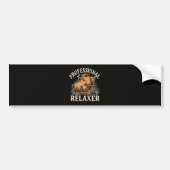Grappige Capybara Professionele Ontspanner Bumpersticker (Voorkant)