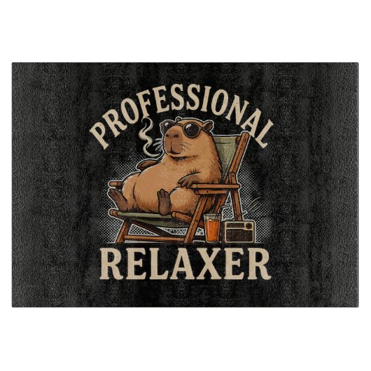 Grappige Capybara Professionele Ontspanner Snijplank (Voorkant)