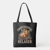 Grappige Capybara Professionele Ontspanner Tote Bag (Achterkant)