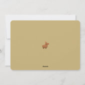 Grappige Capybara rendieren gouden kerst Kaarten (Achterkant)