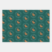 Grappige Capybara rendieren kerst Inpakpapier Vel (Voorkant)