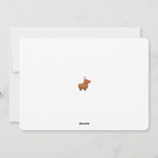 Grappige Capybara rendieren kerst Kaarten (Achterkant)