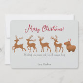 Grappige Capybara rendieren kerst Kaarten (Voorkant)