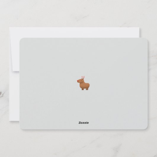 Grappige Capybara rendieren kerst Kaarten (Achterkant)